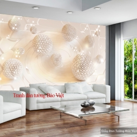 Tranh dán tường hình cầu 3D-045