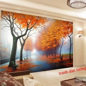 Tranh dán tường mùa thu Tr132