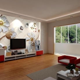 Tranh giấy dán tường hoa 3D FL018