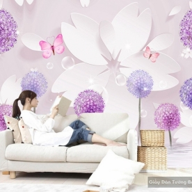 Tranh giấy dán tường hoa 3D FL031