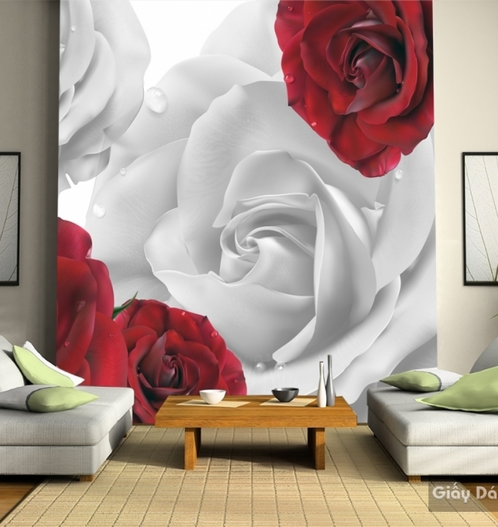 Tranh giấy dán tường hoa 3D H024