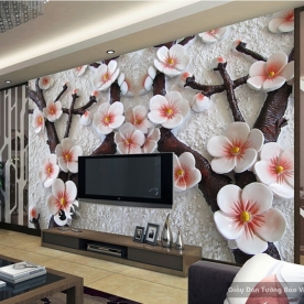 Tranh giấy dán tường hoa 3D H052