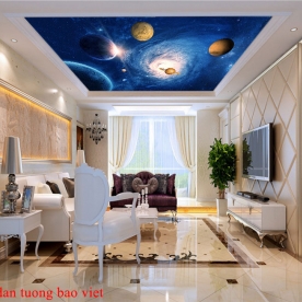 Tranh dán trần nhà 3d galaxy c186a