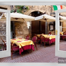 Tranh Dán Tường Cửa Sổ DC116