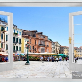 Tranh Dán Tường Cửa Sổ DC151