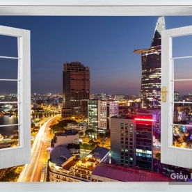 Tranh Dán Tường Cửa Sổ DC16