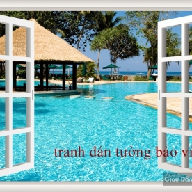 Tranh dán tường cửa sổ 3D S072
