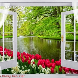 Tranh dán tường cửa sổ Fi050