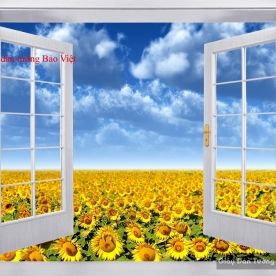 Tranh dán tường cửa sổ H123