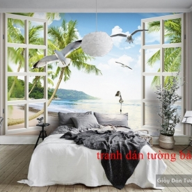Tranh dán tường cửa sổ S069