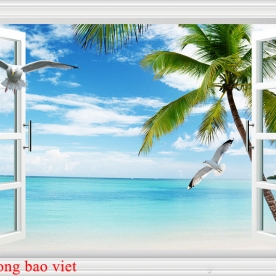 Tranh dán tường cửa sổ 3d me056