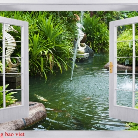 Tranh dán tường cửa sổ fi135