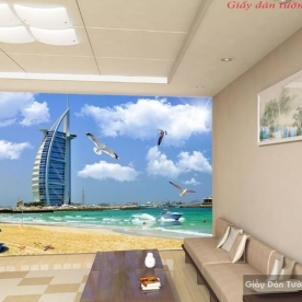 Tranh dán tường cảnh biển v011