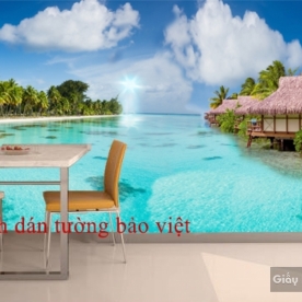 Tranh dán tường phong cảnh biển 3D S093