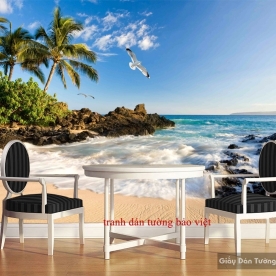 Tranh dán tường phong cảnh biển S094