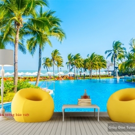 Tranh dán tường phong cảnh biển S136