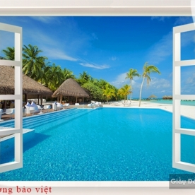 Tranh dán tường phong cảnh biển S140