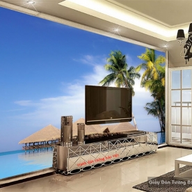 Tranh dán tường phong cảnh biển S143
