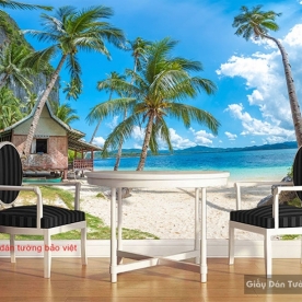 Tranh dán tường phong cảnh biển S157