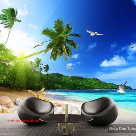 Tranh dán tường phong cảnh biển s165