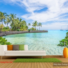 Tranh dán tường phong cảnh biển s206