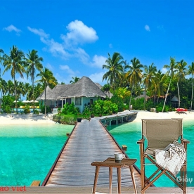 Tranh dán tường phong cảnh biển s210