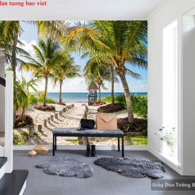 Tranh dán tường phong cảnh biển s214