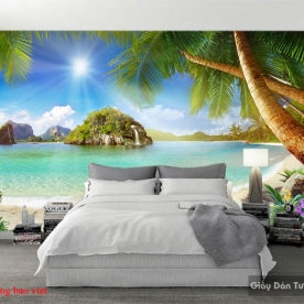 Tranh dán tường phong cảnh biển s215