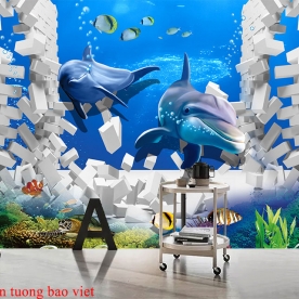 Tranh dán tường phong cảnh biển s250