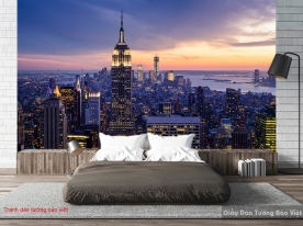 Tranh dán tường phong cảnh thành phố New York Fm252