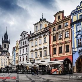 Tranh dán tường phong cảnh thành phố Prague fm262