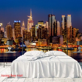 Tranh dán tường phong cảnh thành phố fm443