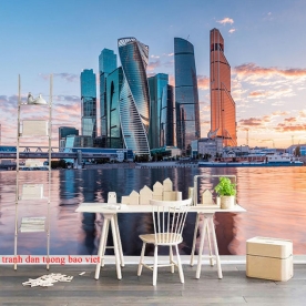 Tranh dán tường thành phố me047