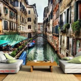 Tranh dán tường thành phố Venice me035