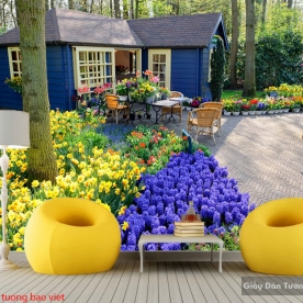 Tranh dán tường 3d phong cảnh thiên nhiên Fi097