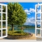 Tranh dán tường cửa sổ 3D phong cảnh thiên nhiên Tr152