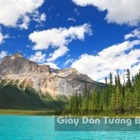 Tranh Giấy Dán Tường 3D Phong Cảnh Thiên Nhiên Sông Núi LK 1501-1