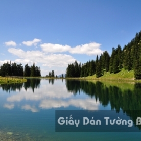 Tranh Giấy Dán Tường 3D Phong Cảnh Thiên Nhiên Sông Núi LK 1501-14