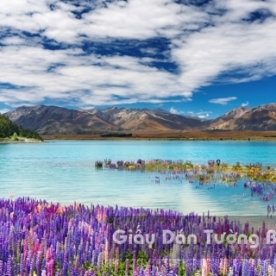 Tranh Giấy Dán Tường 3D Phong Cảnh Thiên Nhiên Sông Núi LK 1501-26