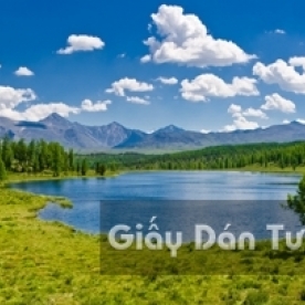 Tranh Giấy Dán Tường 3D Phong Cảnh Thiên Nhiên Sông Núi LK 1501-8