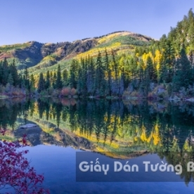 Tranh Giấy Dán Tường 3D Phong Cảnh Thiên Nhiên Sông Núi LK 1501-9