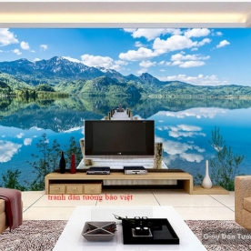 Tranh dán tường phong cảnh sông núi M057