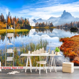 Tranh dán tường phong cảnh sông núi m088
