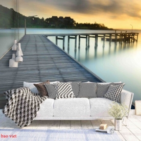 Tranh dán tường sông núi me010