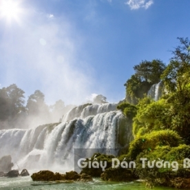 Tranh Giấy Dán Tường 3D Thác Nước WF 1501-12