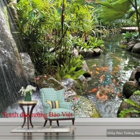 Tranh dán tường thác nước W098