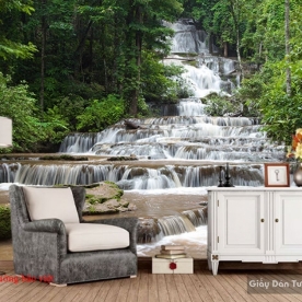 Tranh dán tường thác nước đẹp W141