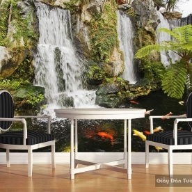 Tranh giấy dán tường thác nước 3D W031