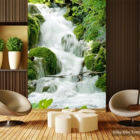 Tranh giấy dán tường thác nước 3D W032