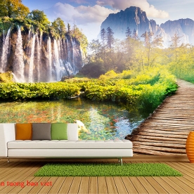 Tranh dán tường thác nước w185